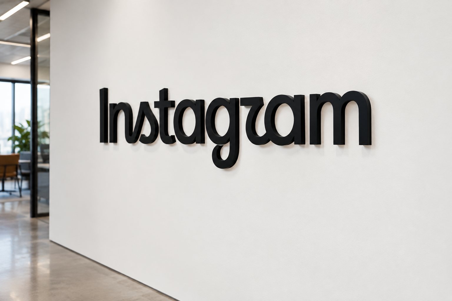 Instagram wordmark sketch mixing handwritten and geometric letterforms over gradient