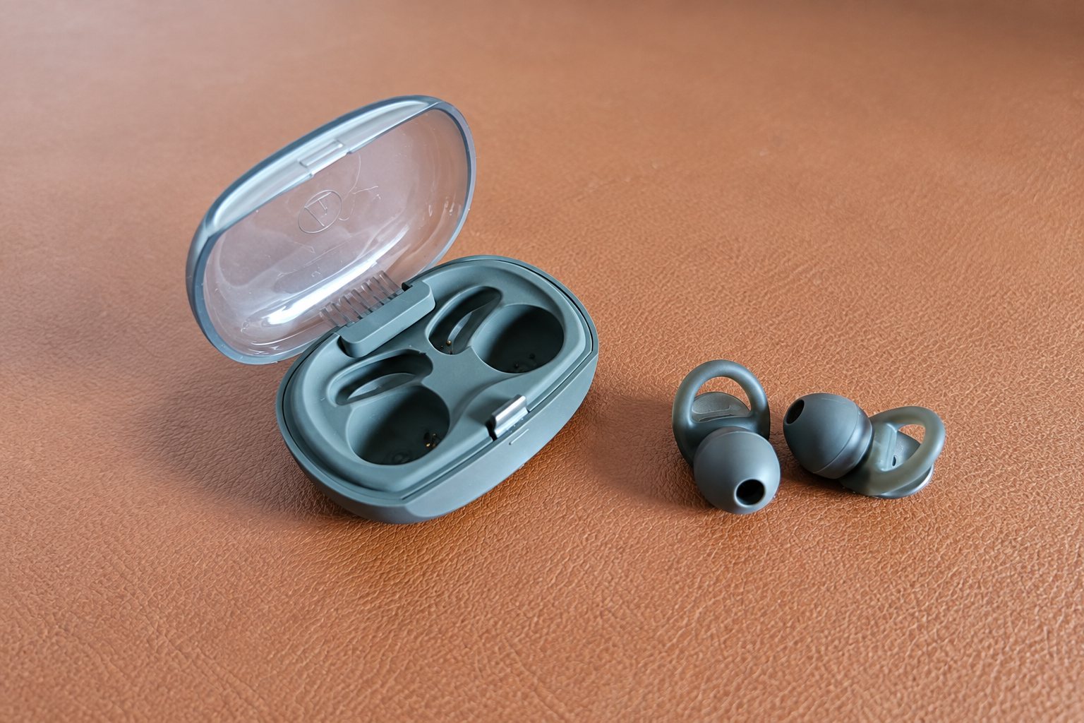 Audio‑Technica AT‑ERP5 metallic earplugs with smoky silicone ring and hard case