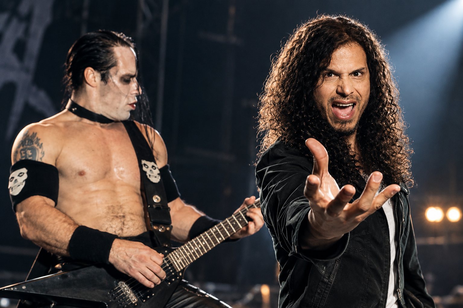 Deliver Us From Evil EP cover: an angelic sword forming a 'K' against a stormy celestial sky
